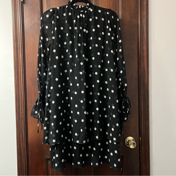 & Other Stories Womens Tiered Polka Dot Swing Dress Size 4 - Picture 7 of 9